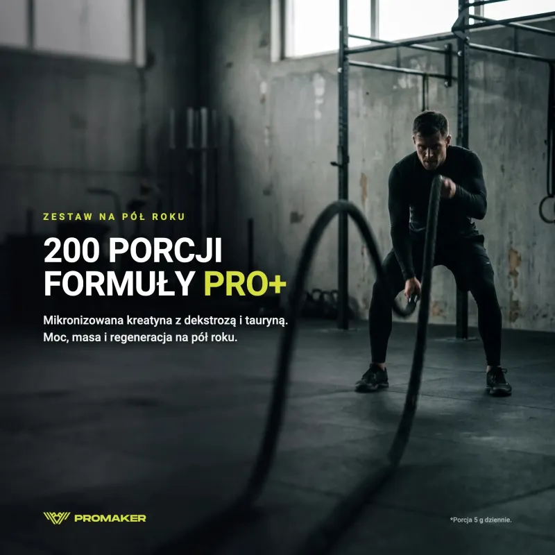 Zestaw Kreatyna Promaker Creatine Pro+ 2x500g – suplement w codziennym użyciu