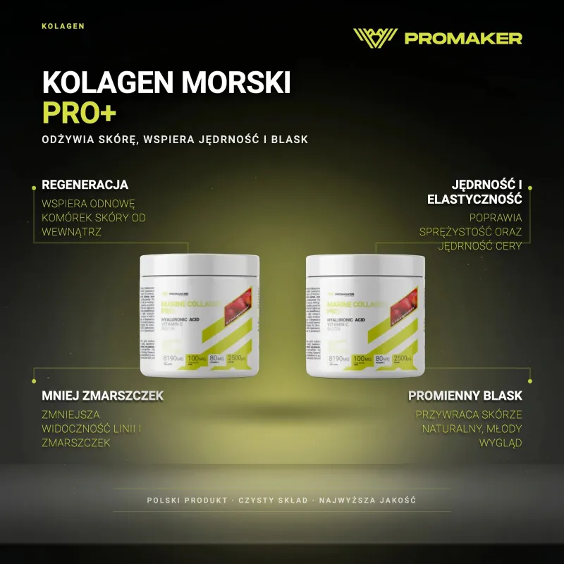 Wielopak 2x Promaker Marine Collagen Pro+ 200g – najważniejsze korzyści i skład