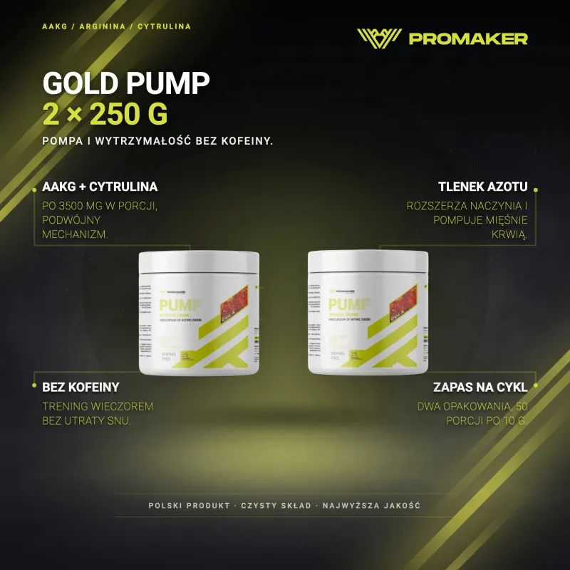 Wielopak 2x Promaker Gold Pump 250g – najważniejsze korzyści i skład