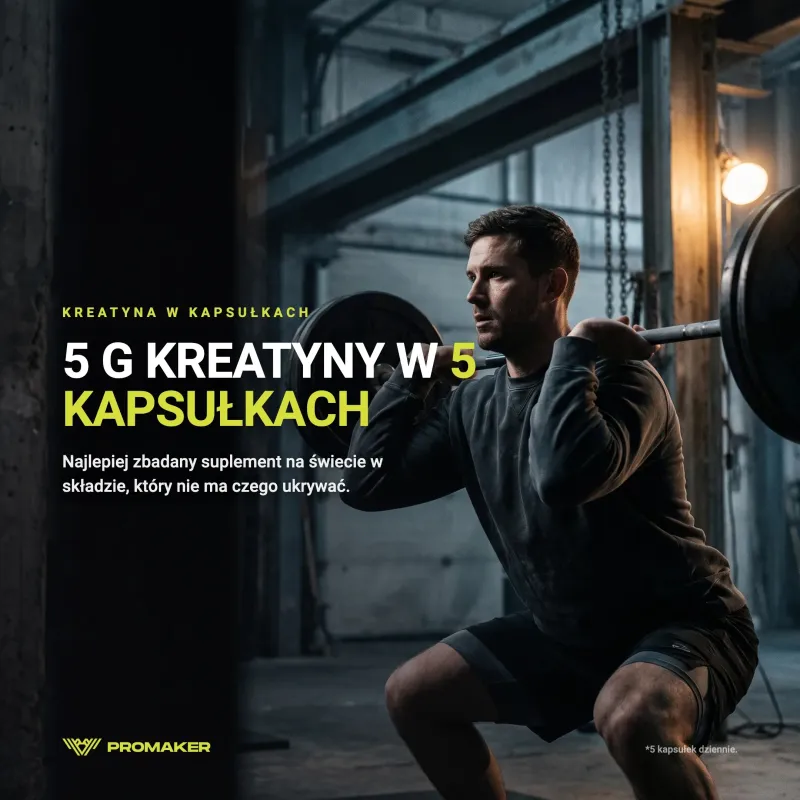 Promaker Creatine Monohydrate 400caps – suplement w codziennym użyciu