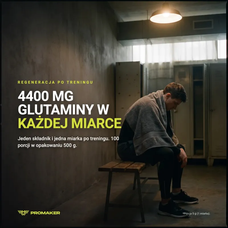 AMINO ACIDS PROMAKER GLUTAMINE 500 G – everyday supplement from a Polish manufacturer