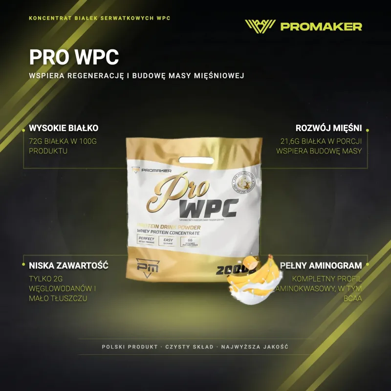 PROTEIN SUPPLEMENT PRO WPC 2000G – key benefits and clean formula