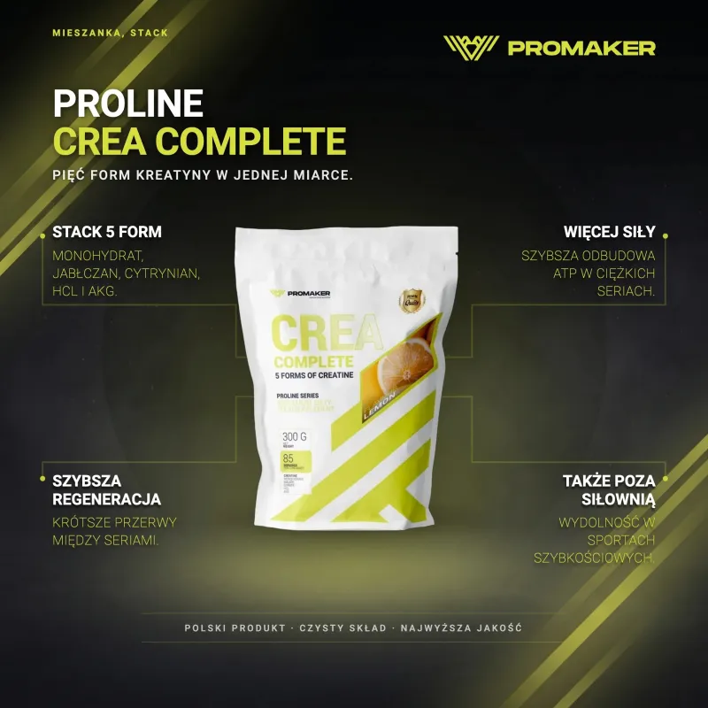 Kreatyna Promaker Proline Crea Complete 300g – najważniejsze korzyści i skład