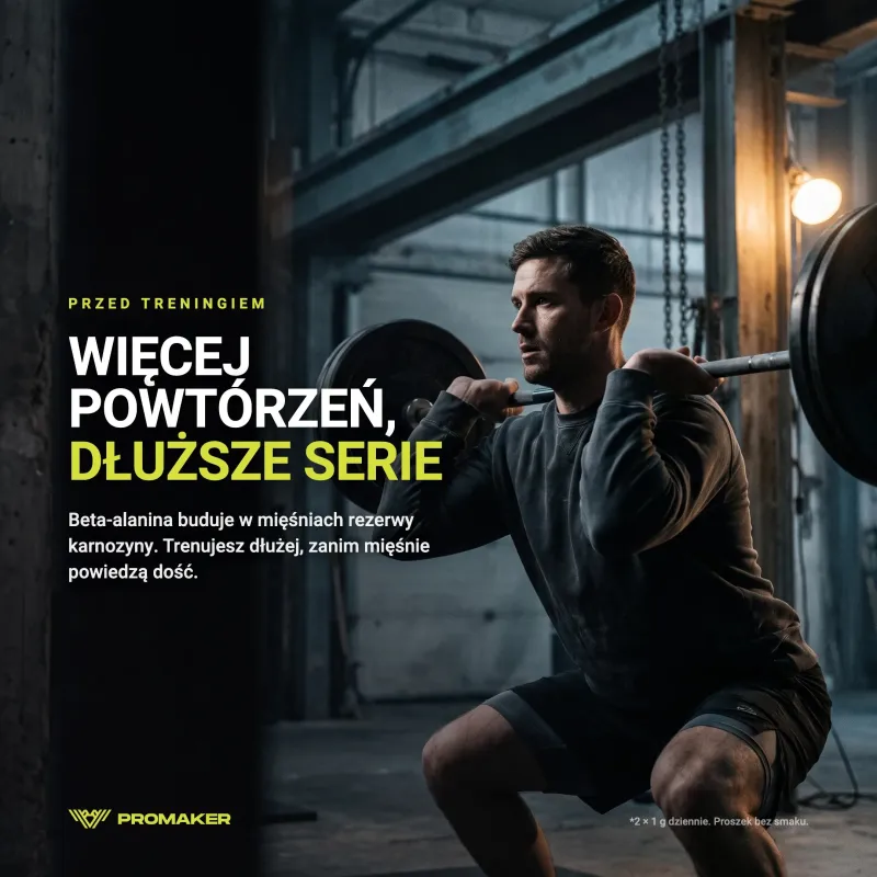 SUPLEMENT PRZEDTRENINGOWY PROMAKER DRINK POWDER BETA-ALANINE 250 G – suplement w codziennym użyciu