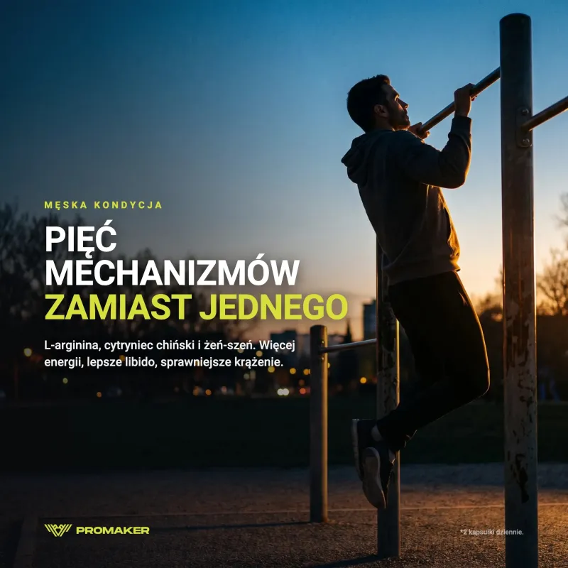 Męska Kondycja Kompleks  Promaker Sensual Vitality PRO+ 90caps – suplement w codziennym użyciu