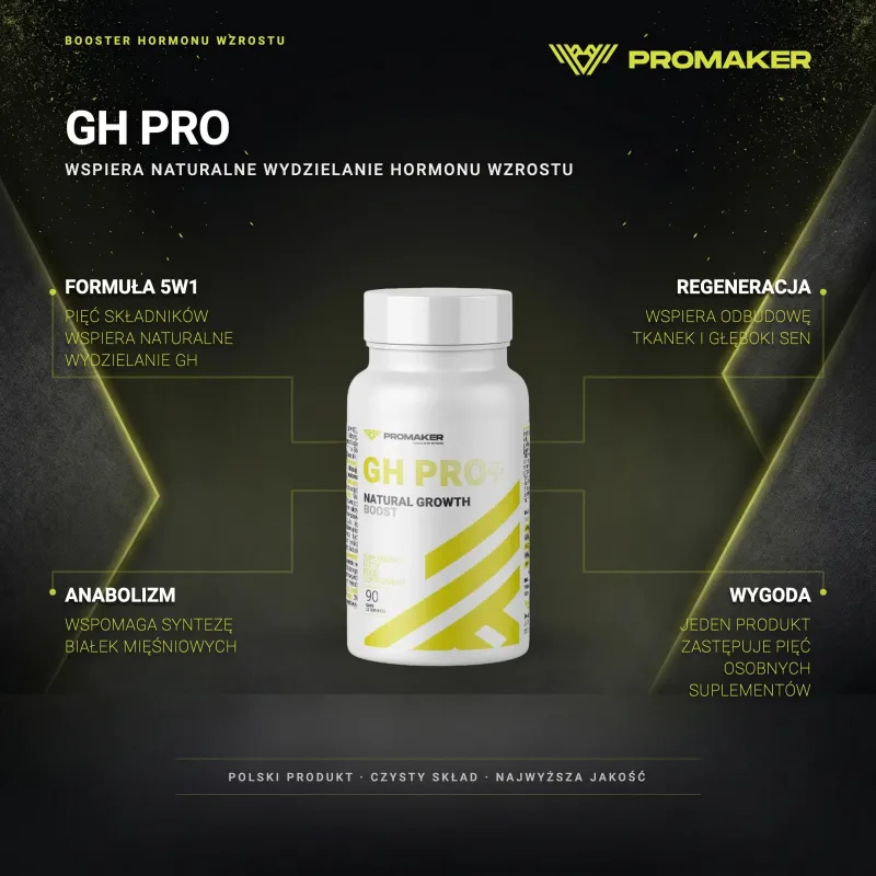 Booster Hormonu Wzrostu Promaker GH PRO 90kaps – najważniejsze korzyści i skład