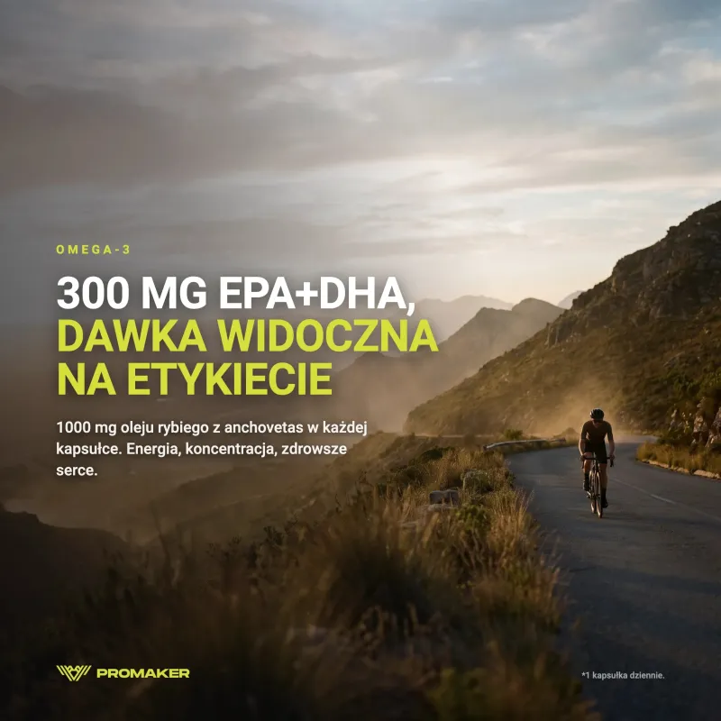 Kwasy Tłuszczowe Omega Promaker Omega-3 240kaps – suplement w codziennym użyciu